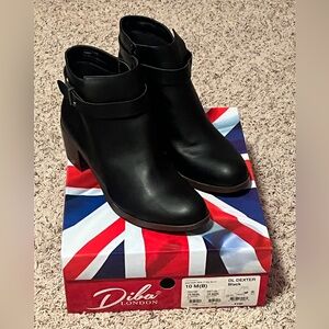 NEW! Diba Classic Black Ankle Booties